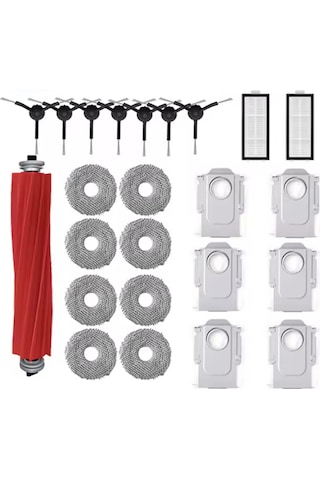 Roborock Q Revo Maxv/q Revo S/q Revo Pro Yedek Parçaları İçin 1 Set Ana Yan Fırça Toz Torbası Hepa Filtre Paspas Bezleri