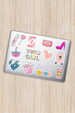 Vsco Girl Laptop Notebook Tablet Telefon Sticker Set 011
