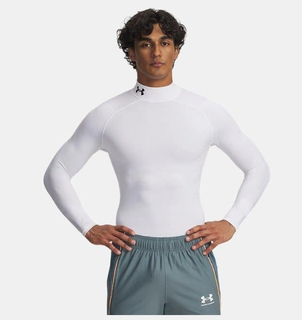 Under Armour Ua Cg Armour Comp Mock Erkek Uzun Kollu T-shirt-30878 Beyaz