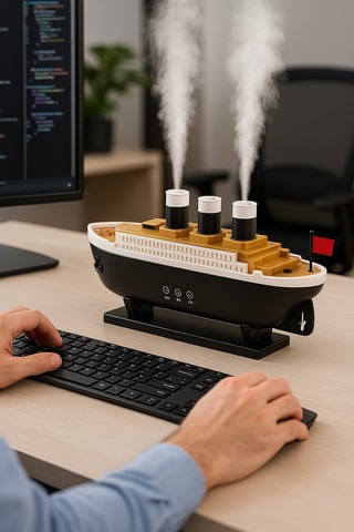 Gees Global Jellyfish Gemi Tasarimli Aroma Difuzor Led Efektli Gbzs