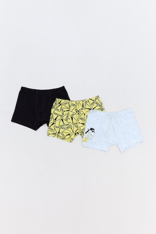 Fullamoda Dinozor Baskılı Erkek Çocuk 3 Lü Boxer 23mıcg631193589-sarı Sarı