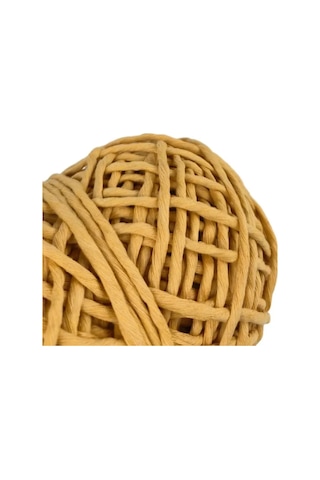 Makrome İpi 3 Mm 250 Gr Hardal Duvar Süsü, Çanta, Sepet Ve Dekoratif Hobi İpi