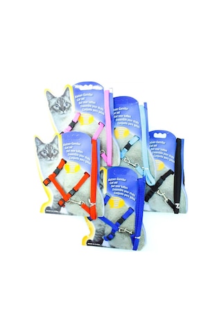 Ayarlanabilir Kedi Gezdirme Tasması 120 CM Mavi