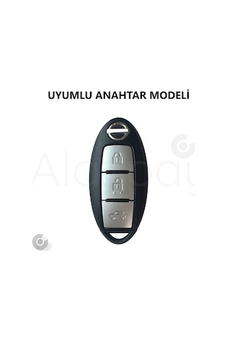 Nissan Qashqai X-trail T31 T32 Juke J10 J11 Silikon Desenli Anahtar Kılıfı Bagaj Tuşlu