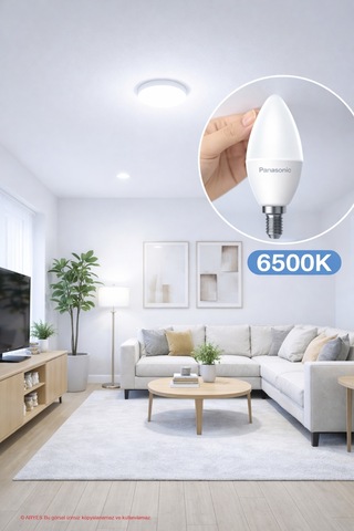 E14 Mum Ampul 6.5w 6500k Beyaz Işık 50w Güçlü Aydınlık Tasarruflu Led