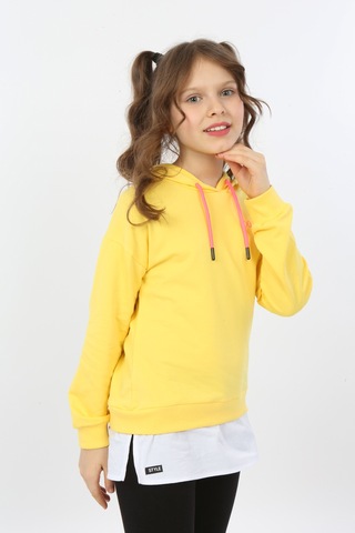 Toontoy Kız Çocuk Do Not Give Up Nakışlı Sweatshirt Koyu Sarı