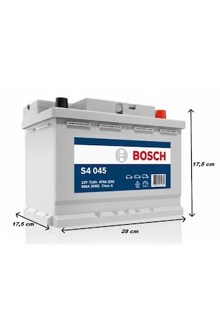 Bosch 12v 71 Ah Amper Akü