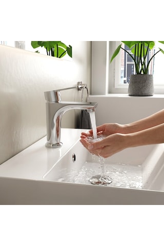 Nuss Velis Lavabo Bataryası Parlak Krom Tek Kollu Banyo Armatürü,n-8501 Siyah