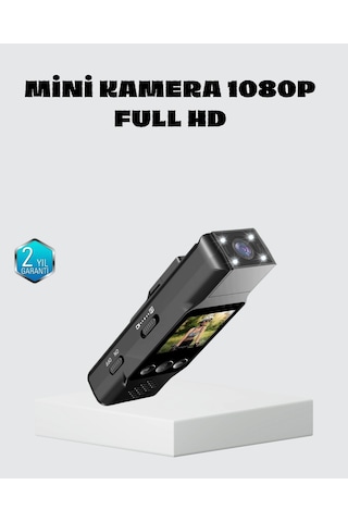 Mini Güvenlik Kamerası 1080p 3mp Fotoğraf 180 Ayarlanabilir Lens Usb Şarjlı -