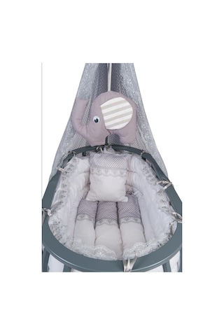Tommybaby Sepet Beşik Ahşap Beşik Uyku Setli Doğal Ahşap Beşik Bambu00