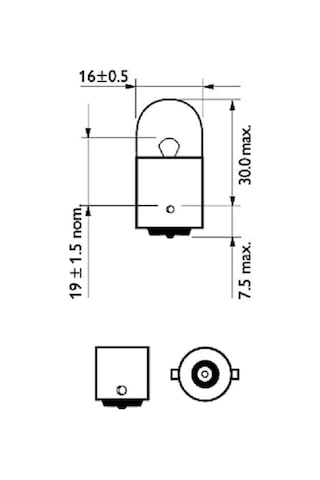 Philips R5W 5Watt 67 Standart Ampul 12821 B2 8711500055460