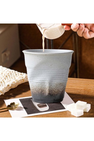 Suntek Magideal Düzensiz Kahve Kupa İçme Bardağı 6.7 Oz Çay Beyaz