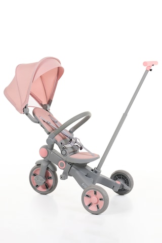 Flow 9in1 Smart Trike Çift Yönlü, Yatabilir, Katlanabilir, Denge Bisikleti Özellikli Bebek Ve Çocuk Bisikleti Pembe