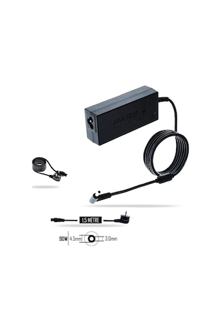 90w - 19v 4.74a - 4.5 3.0mm - Yeni Nesil Pinli Uç - Asus Vivobook 15 M1502qa-ej140 Muadili İle Uyumlu Adaptör, Şarj Aleti