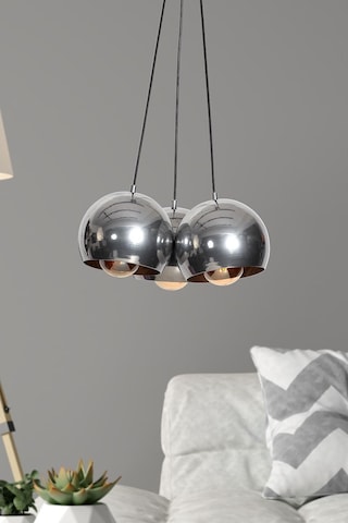 Luzarana Luna 3 Lü Krom Metal Gövde Tasarım Lüx Sarkıt Avize Çok Renkli
