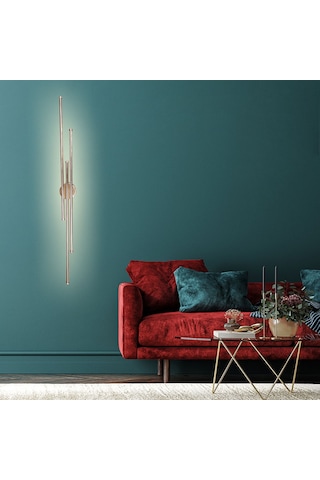 Dekoratif Üçlü Led Aplik Beyaz Renkli 106 Cm Gün Işığı Beyaz