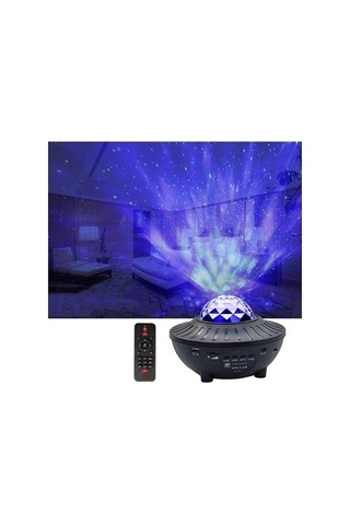 Maoyaya Bulutsu Galaxy Lazer Işıklı Disko Topu Beyaz-siyah, Renkli Led Sürprizi Beyaz - Siyah