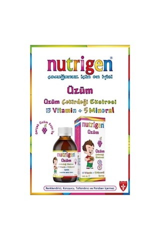 Nutrigen Üzüm Çekirdeği Ekstreli Vitamin Mineral Şurubu 200 ML