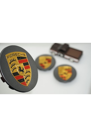 Dk Tuning Porsche Koyu Gri Antresit Jant Göbeği Kapak Seti 76mm