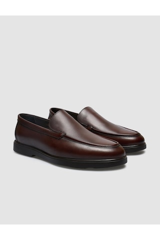 Cabani %100 Hakiki Deri Kahverengi Erkek Loafer Kahverengi