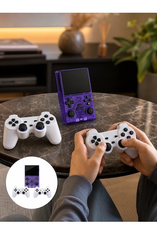Mey İthalat Retro Oyun Konsolu 2 Kablosuz Oyun Kolu Ve Ips Ekranlı