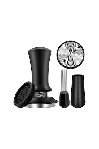 Hfambition 3'lü Espresso Alet Seti: 51mm Kalibreli Tamper, Wdt Çekirdek Aleti Ve Manyetik Dosing Funnel Siyah