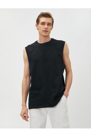 Koton Basic Atlet Bisiklet Yaka Pamuklu Siyah 3sam30029mk 3SAM30029MK999 Siyah