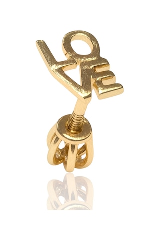 14 Ayar Altın Piercing Tragus Küpe 25114-t017