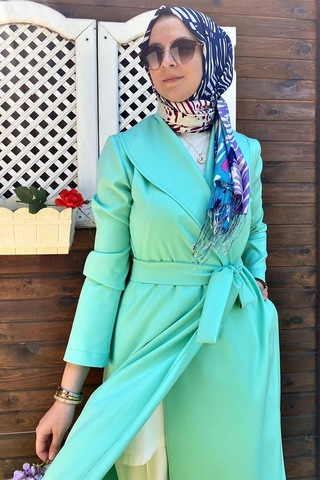 Rabia Şamlı Sahra Mint Kap Çok Renkli