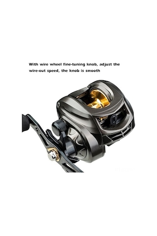 Artfulabode Yüksek Sol Manyetik Maksimum Makarası Makarası Makarası İle İçin Hızlı Fren El Drag. Döner Ç Balıkçı Baitcaster Atış 7.2:1 18lb Od