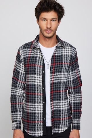 Tudors Slim Fit Dar Kesim Kapaklı Çift Cep Kareli Oduncu Erkek Gömlek-29849-multi Çok Renkli
