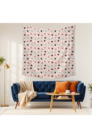 Noel Desenli 59x59 İnç Kare Duvar Halısı, Oturma Odası, Yatak Odası Ve Genç Odası İçin-a140