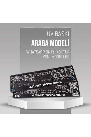 Otomobil Markalı Plakalık, 2 Adet Premium Uv Baskılı Plakalık