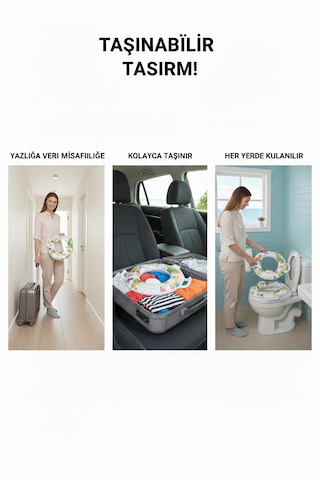 Çocuk Klozet Adaptörü Kaymaz & Ergonomik Tuvalet Eğitimi İçin Uygun