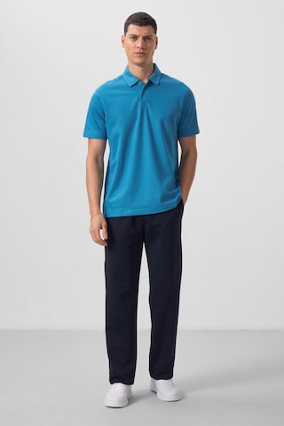 Tommylife Tommy Life Saks Basic Göğüs Logolu Standart Kalıp Triko Polo Yaka Erkek T-shirt - 87768 Saks