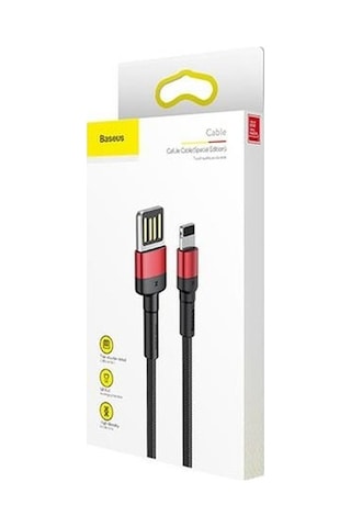 Baseus Calklf-g91 Cafule 2.4 A Lightning 1 Metre Şarj Kablosu Siyah