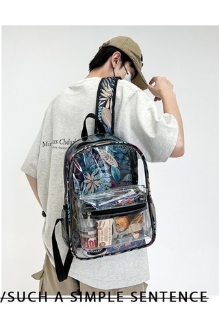 Pvc Öğrenci Moda Takım Şeffaf Sırt Çantası Ihsoh2 Pembe