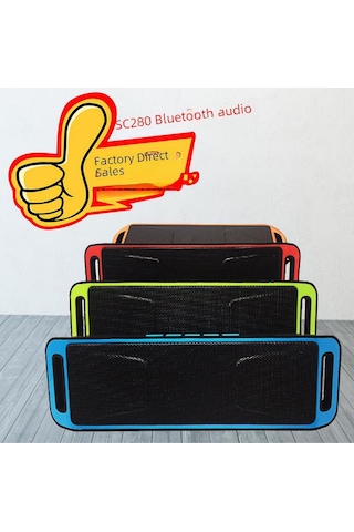 "çift Kablosuz Bağlantı Ve Radyo Özellikli Sc208 Taşınabilir Bluetooth Hoparlör"