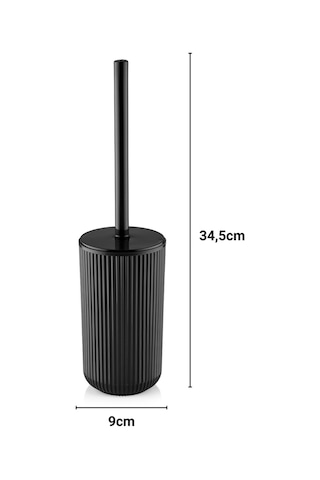 Nandy Home Kıl Fırçalı Hijyenik Tuvalet, Banyo Fırçası Siyah