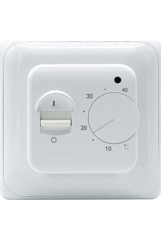 Kangvka 16a Elektrikli Yeraltı Isıtma Termostati, Manuel Kontrol, Led Gösterge, İç/dış Sondajlı Doğru Sıcaklık Regülatörü Beyaz