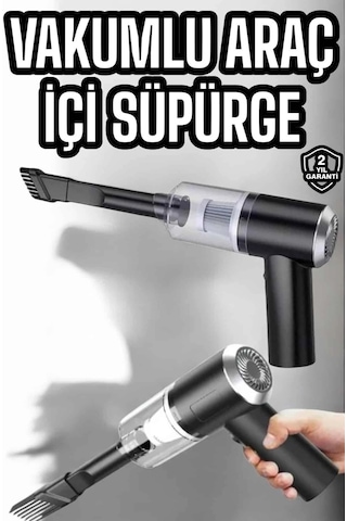 Hubrendy Kargo Araç İçi Süpürge Filtreli Şarjlı Süpürge Vakumlu Yıkanabilir