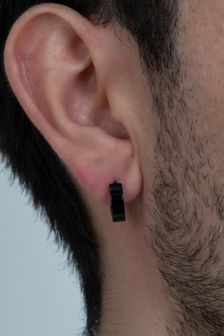 Ince Düz Halka Unisex Erkek Çelik Küpe Çifti 3 MM 2 Renk Mse8