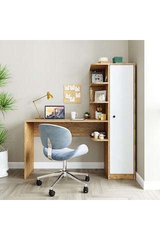 Roma Raflı Çalışma Masası , Çalışma Ofis Masası Sağ Atlantik Çam