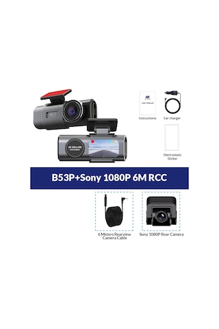 Yeni Çift Lens 4k Sürüş Kaydedici Mini Kamera Gps Wifi 1080p Arka Görüş Kamerası İle 24 Saat Park Etme Gece Görüş Kara Kutu Araç İçi Kayıt 64 Gb