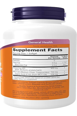 Now Foods, Berberine Glucose Support, 90 Softgels