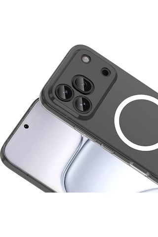 Maks Technology Honor 600 Pro 5g Kamera Korumalı M-safe Şarj Özellikli Şeffaf Mkst London Sert Pc Kapak - Şeffaf