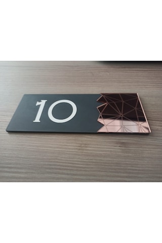 Dekoratif Rose Gold Aynalı Kapı Numarası