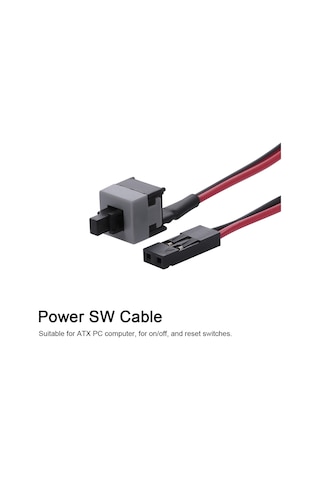 Suofeng Atx Bilgisayar Kasası Güç Açma-kapatma Ve Yeniden Başlatma Kablosu, Pvc Malzeme İle Dayanıklı, Kolay Kurulum, 48cm Uzunluk