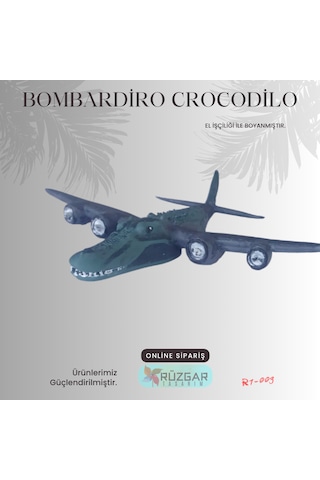 Bombardiro Crocodilo Tung Tung Sahur Kanat Boyutu 15 Cm Figür