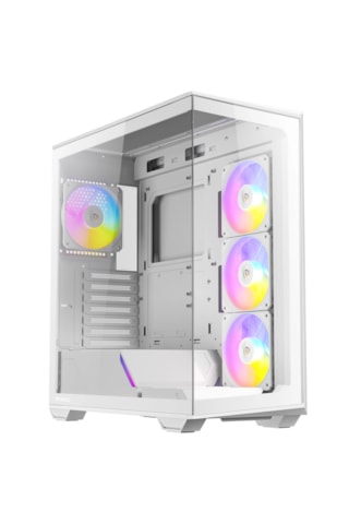 Antec C3 Argb Beyaz Atx Mid Tower Gaming Kasa 4x Argb Fan, Temperli Cam, 360mm Radyatör